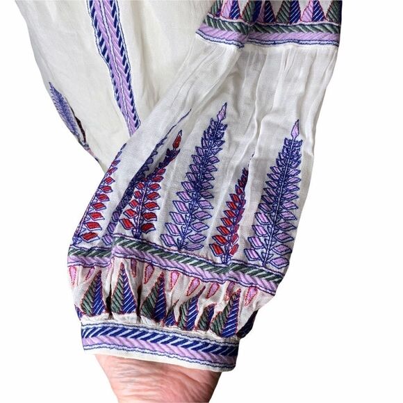 FREE PEOPLE FP embroidered off-shoulder peasant top size XS - Picture 4 of 11